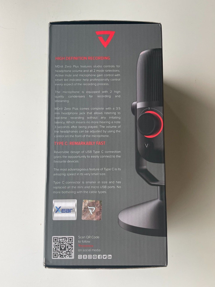 NEW Thronmax Mdrill Zero Plus Black Microphone, 96 kHz