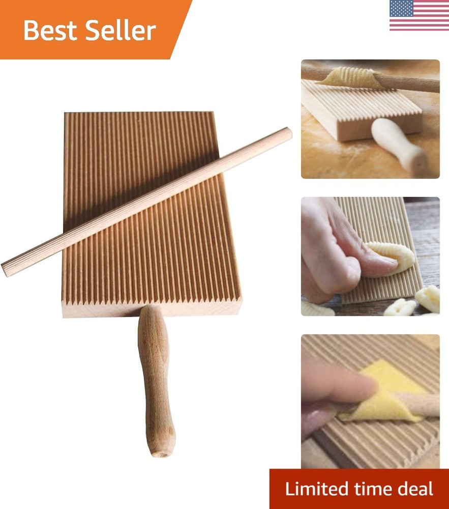 Garganelli & Gnocchi Stripper - Convenient Beechwood Tool for Authentic Pasta