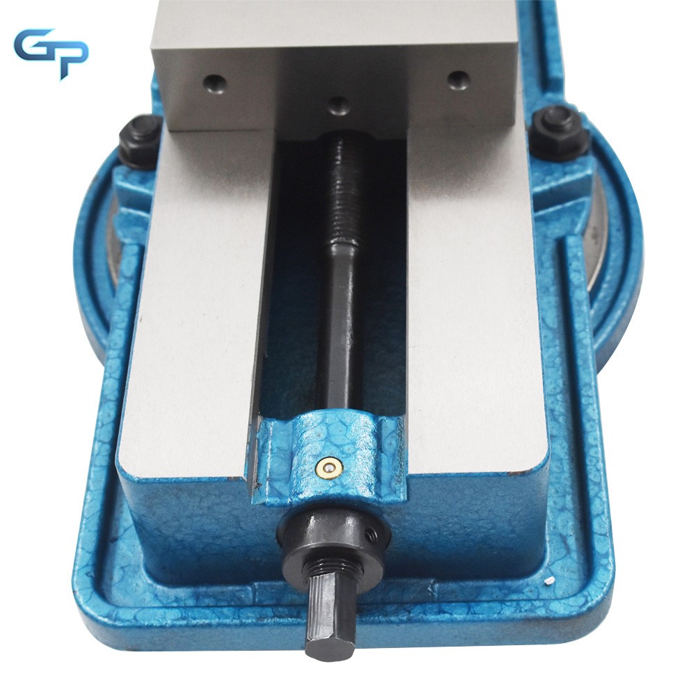 5'' Milling Machine Lockdown Vise Swiveling Base Bench Top Hardened Base
