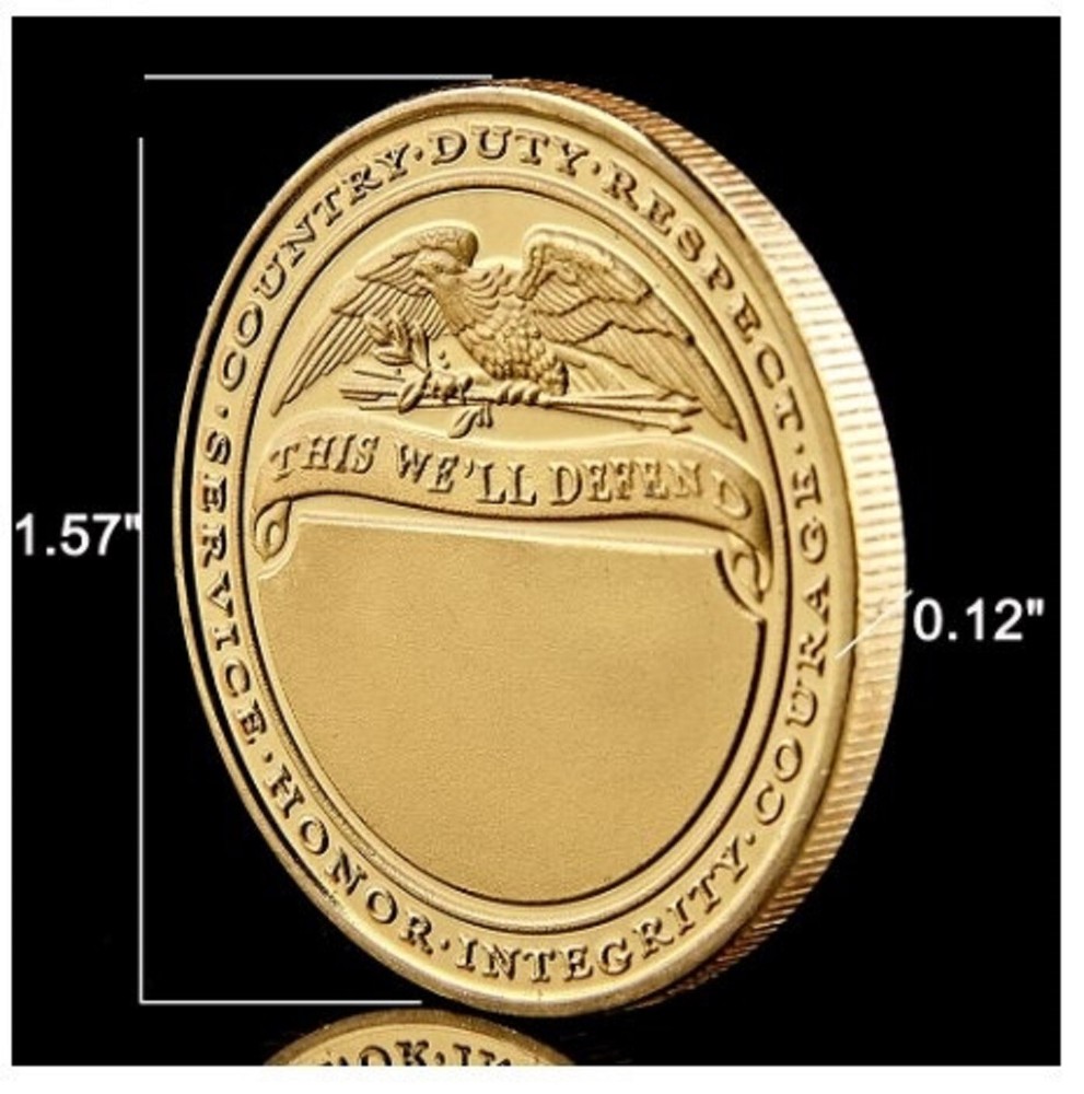 US Army Sniper One Shot One Kill Challenge Coin with Case