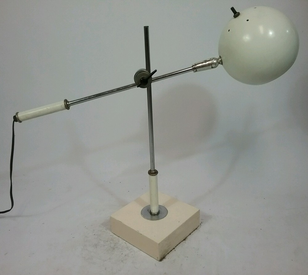 Vtg atomic Mid Century Modern Retro Desk Table Lamp Light Drafting adjustable