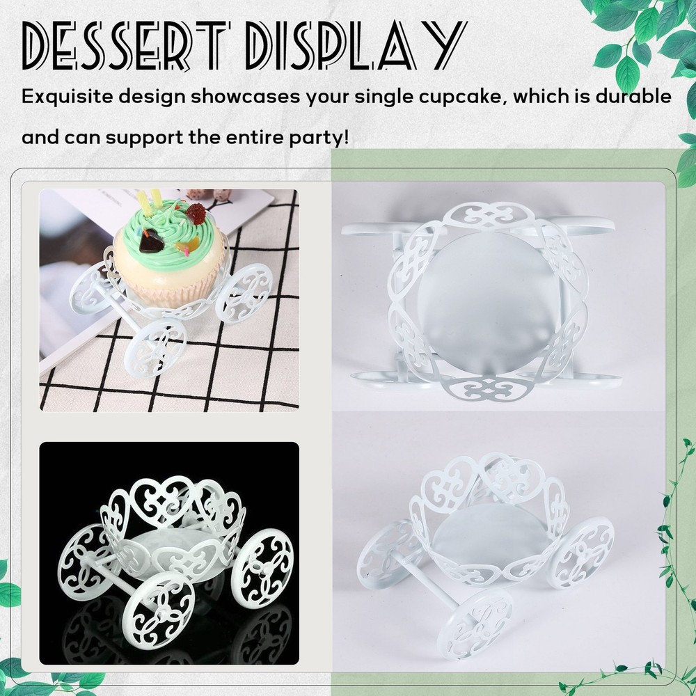 2-Pack Single Princess Carriage Cupcake Stand Holder Display S9O83429