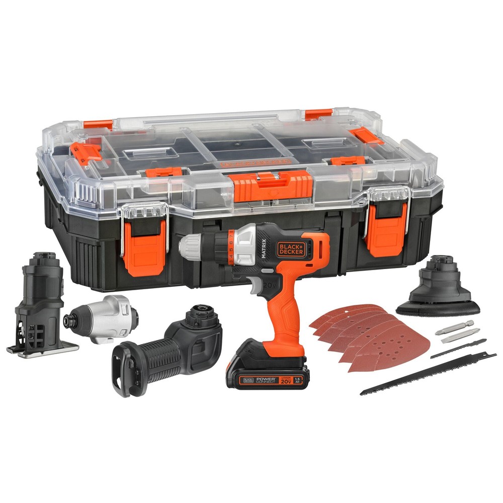 BLACK+DECKER 20V Matrix Drill 4 Kit - BDCDMT1204KITC1
