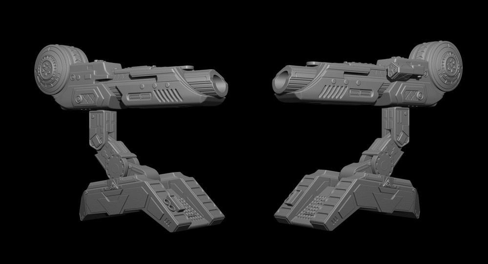Predator Shoulder Cannon plasma Two Size File STL – OBJ for 3D Printing
