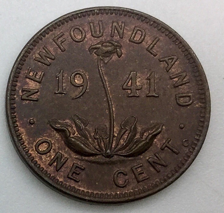 Newfoundland 1941 C One Cent Lustrous Sharp Grade Example