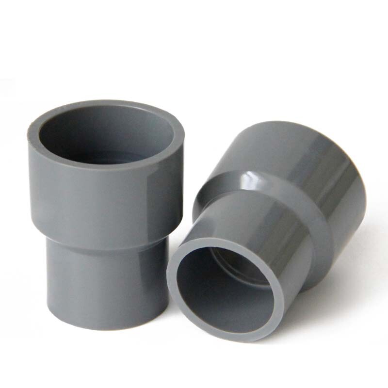 PVC Reducing Straight Connector Water Pipe Reducer Coupling Adapter Fitting Gray