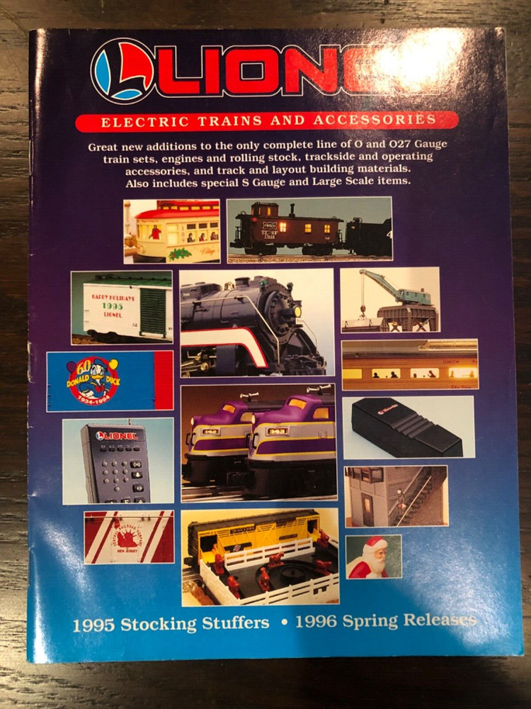 Lionel Trains Catalog 1995 Stocking/1996 Spring Releases
