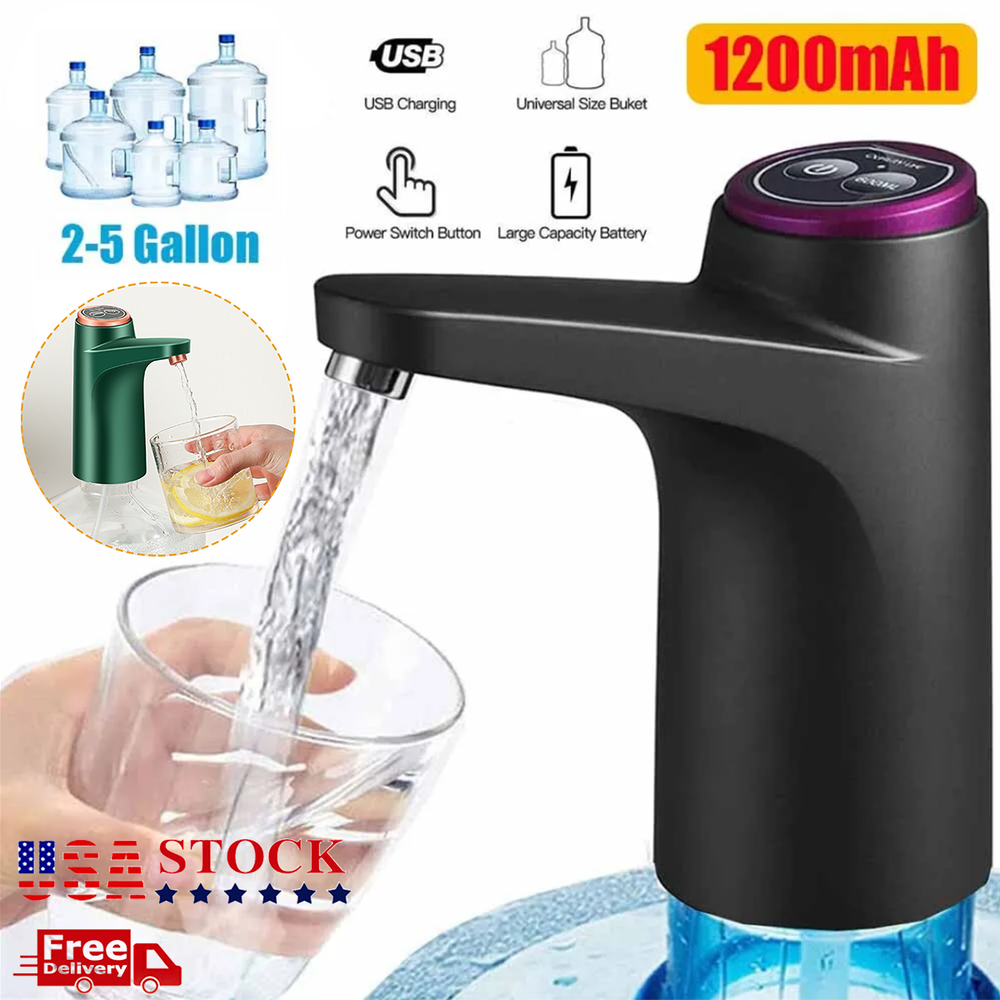 Water Bottle Switch Pump Electric Automatic Universal Jug Dispenser 5 Gallon USB