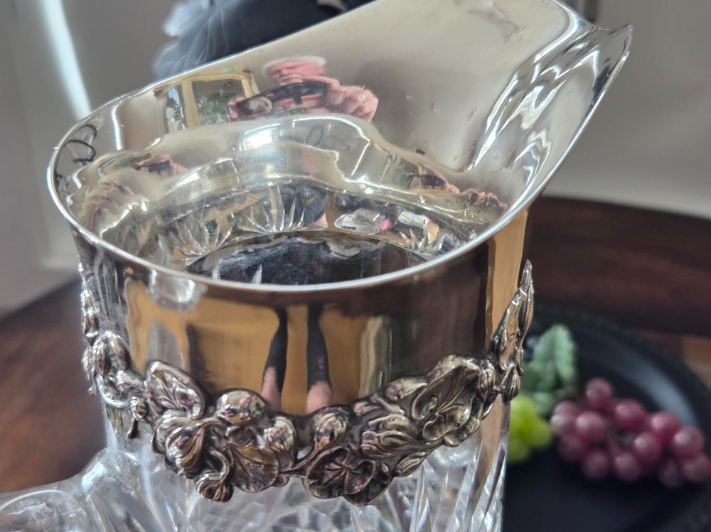 10" Sterling Silver and Crystal Decanter