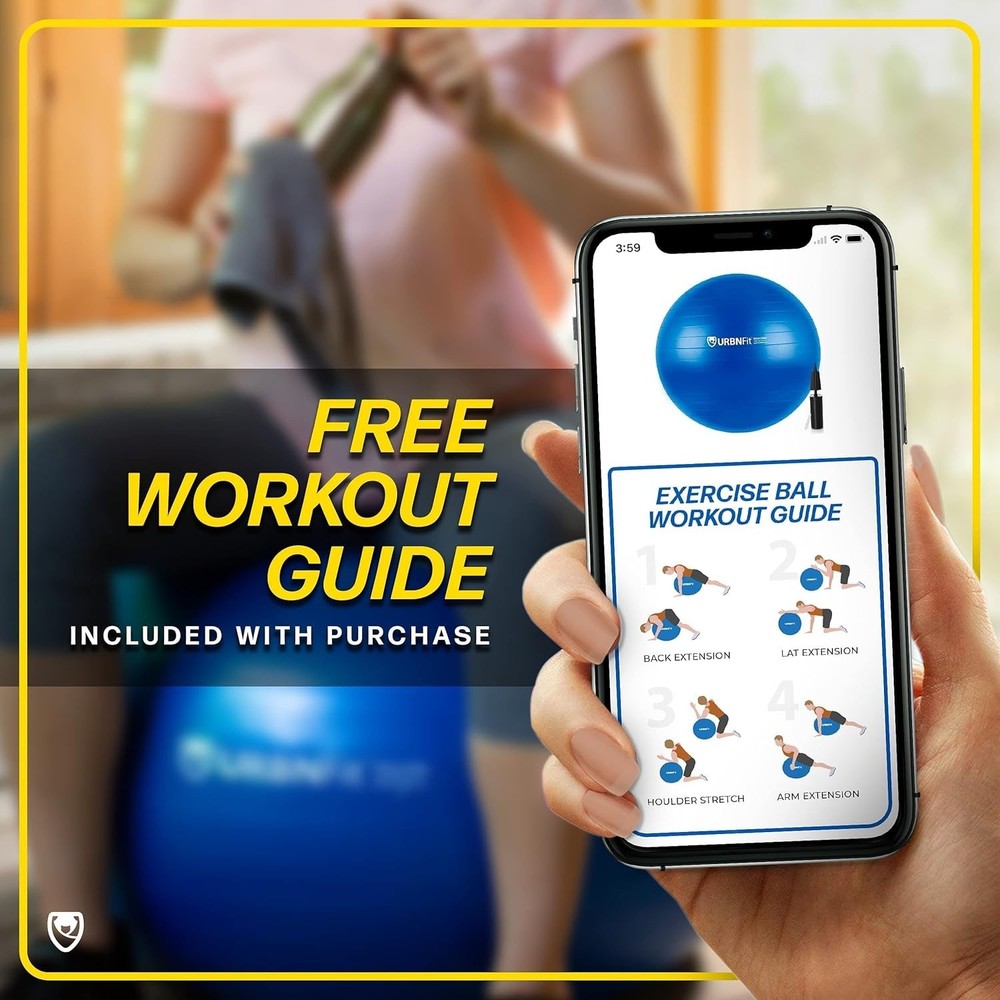 Stability & Core Strength – Anti-Burst Exercise Ball with Pump for Home Workouts