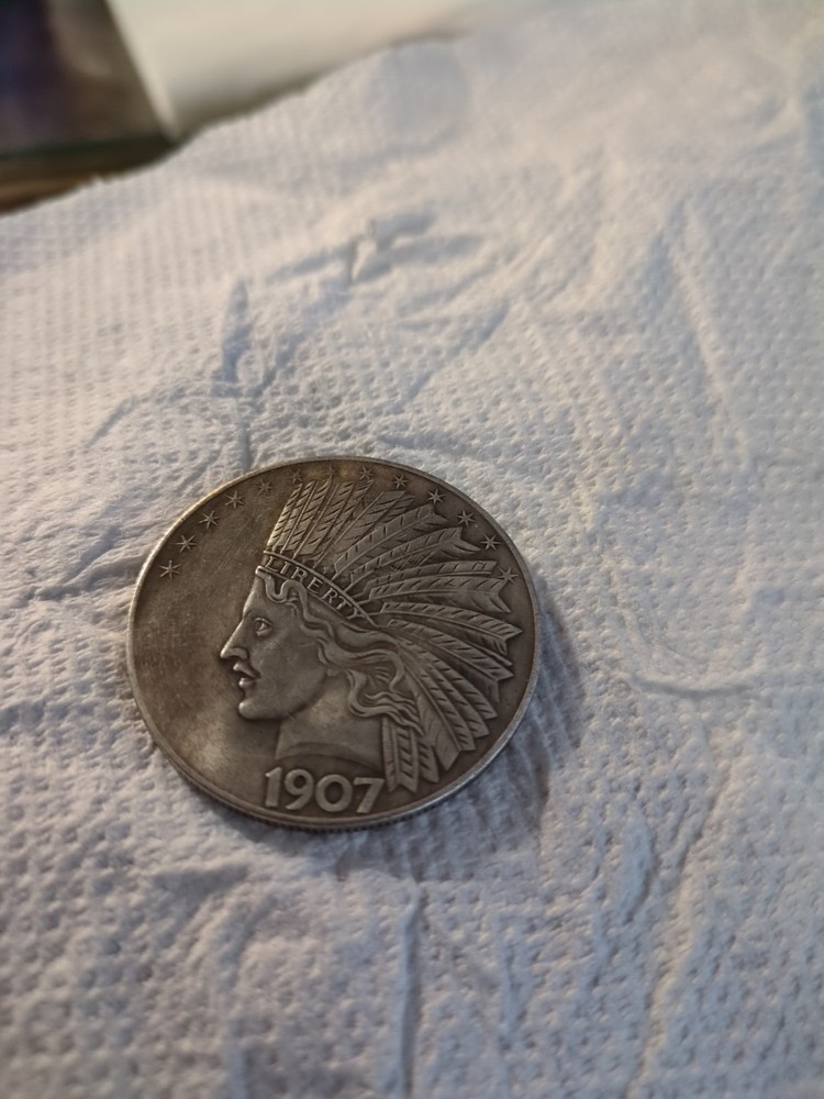 1907 10 dollar coin Indian