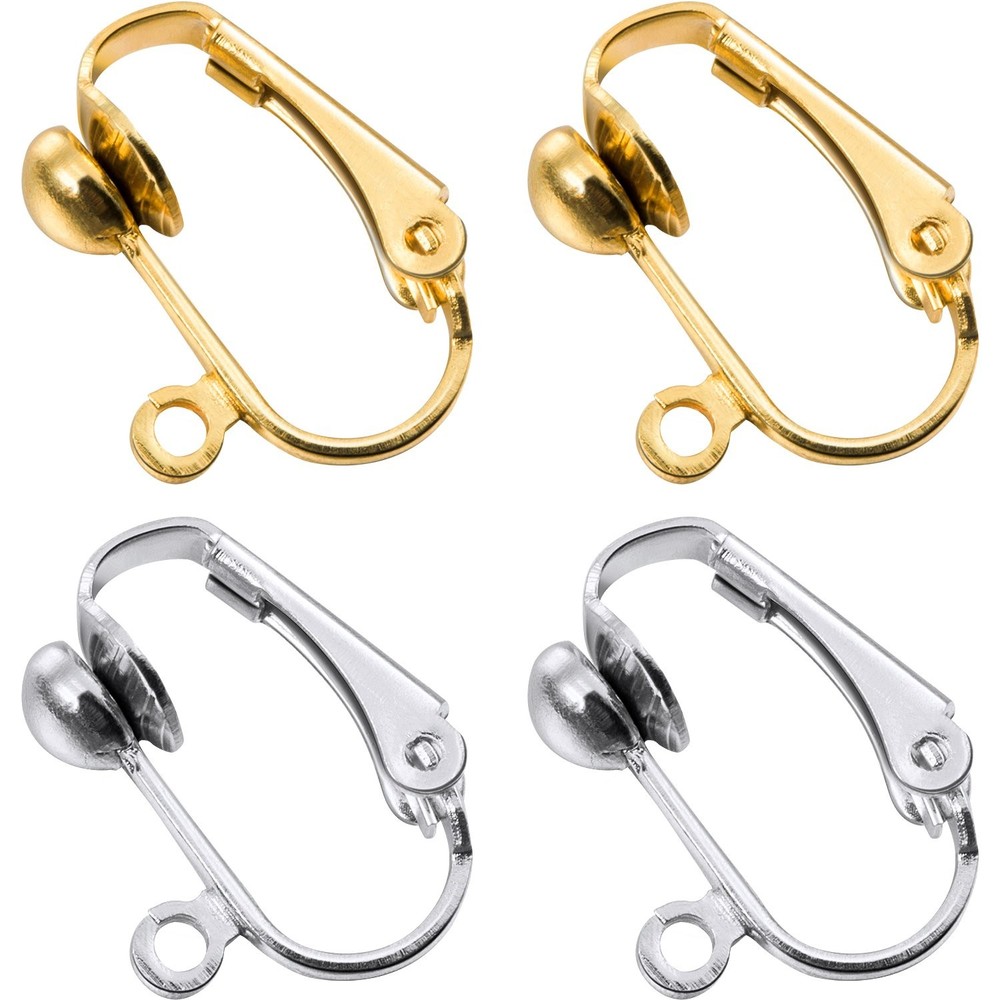 Bememo 36 Pack Clip-on Earring Converter With Easy Open Loop For Diy E