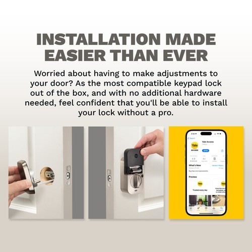 Yale Assure Lock 2 Keyless Deadbolt – Touch Keypad Smart Bluetooth Lock