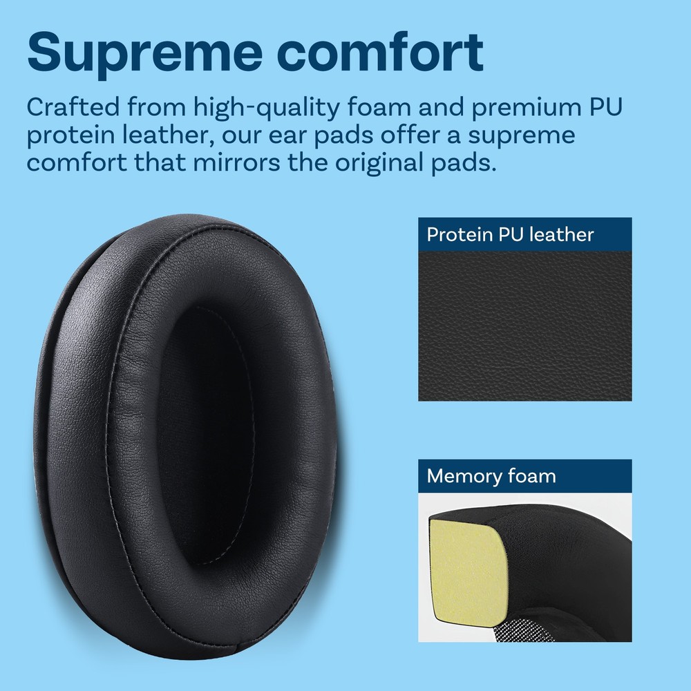 Replacement Ear Pads for HyperX Cloud Stinger/II/Alpha - Memory Foam Black