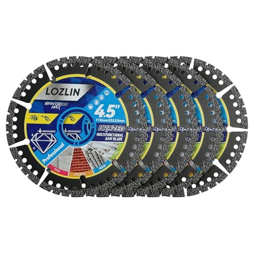 3-Pack 4.5' Diamond Saw Blades Angle Grinder Discs Multi-Purpose