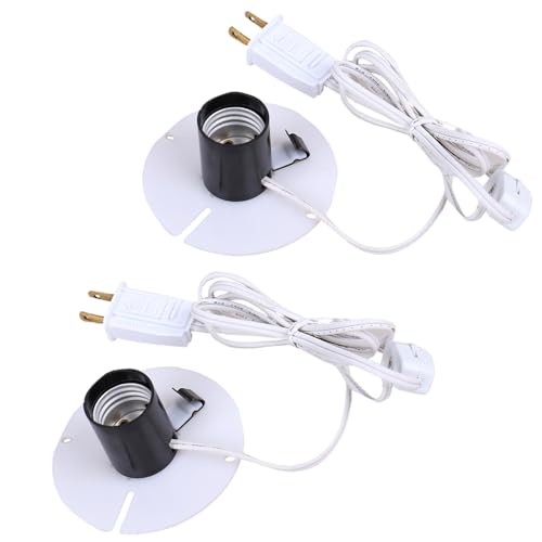 Blow Mold Light Kit Replacement Medium Base LightLight Cord with White 2 Pcs