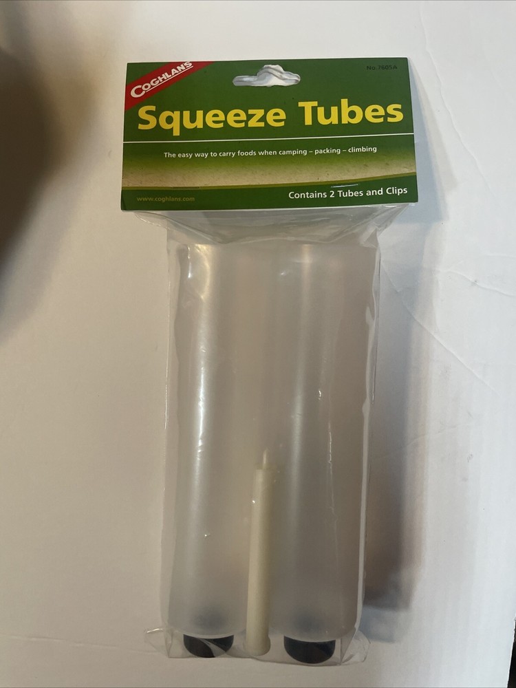 Coghlan's Squeeze Tubes (2 Pack) Camping Reusable Plastic Food Storage Container
