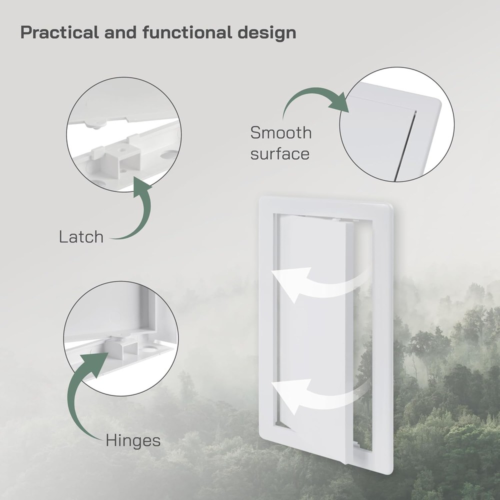 Vent Systems 6x12 Access Panel - Easy Access Doors - ABS Plastic - Access Panel