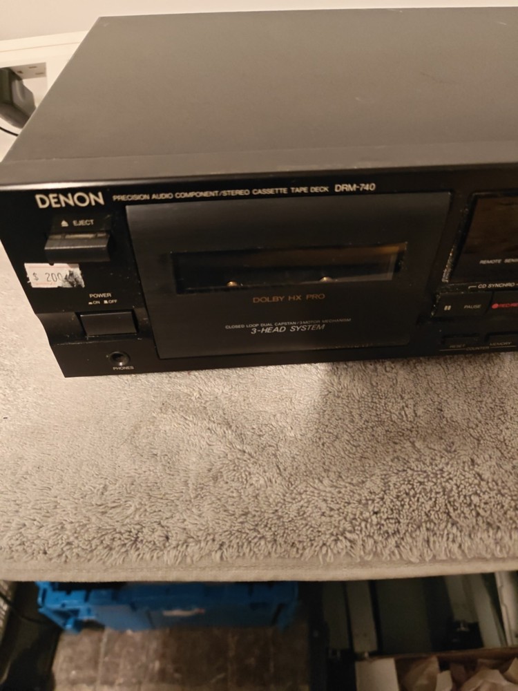 DENON DRM-740 Stereo 3-HEAD System Cassette Deck Player