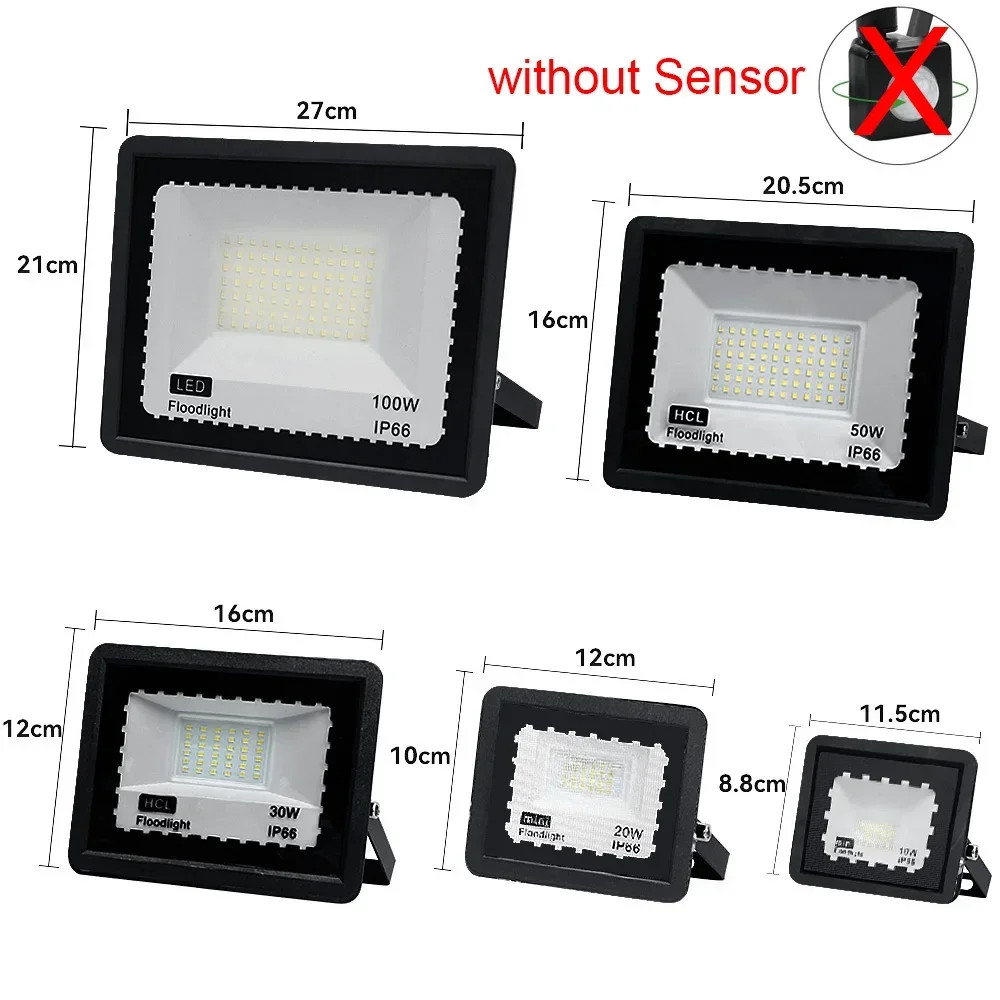 LED Flood Light PIR Motion Sensor Floodlight IP66 Waterproof Outdoor Wall Light
