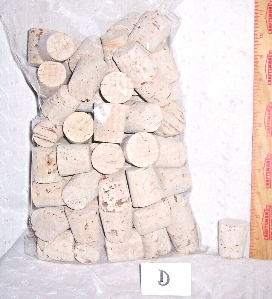 CORKS SOLID STOPPERS - CRAFTS - BOTTLES: U CHOOSE= 2-5-10-15 - QUANTITY & SIZE