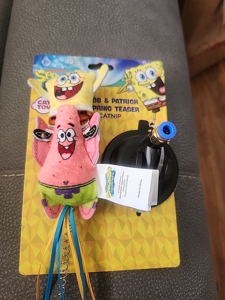 SpongeBob & Patrick Spring Teaser Catnip Cat Toy New
