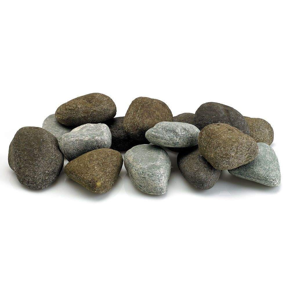 Midwest Hearth Ceramic Lite Stones, 15 Stone Set, Natural Set