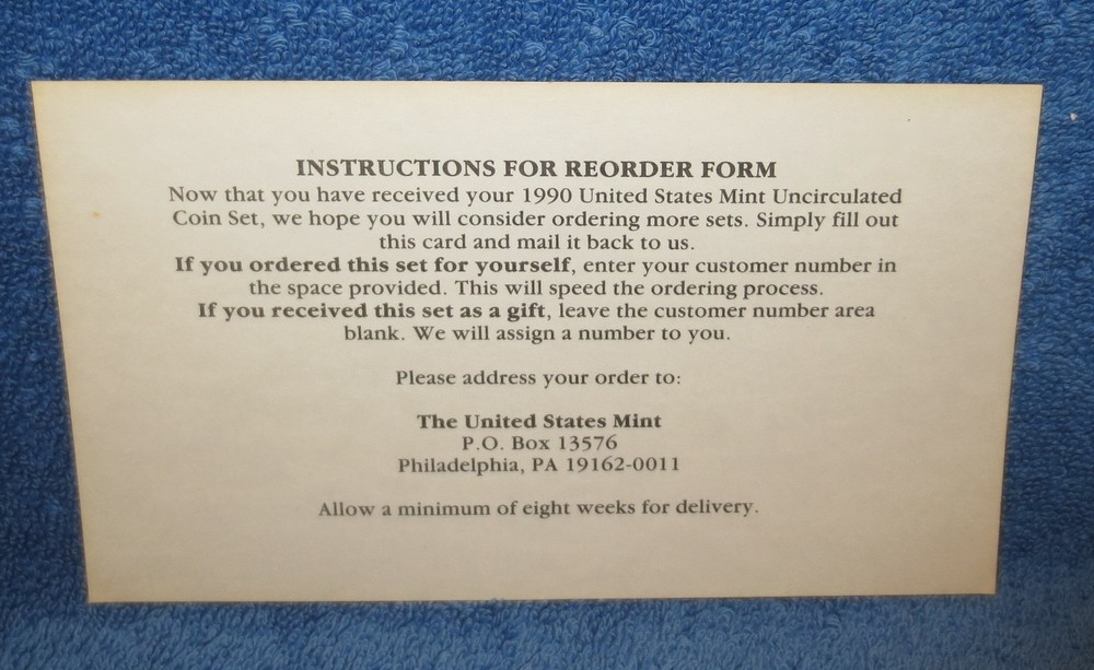 1990-P & D Uncirculated Mint set with all inserts.