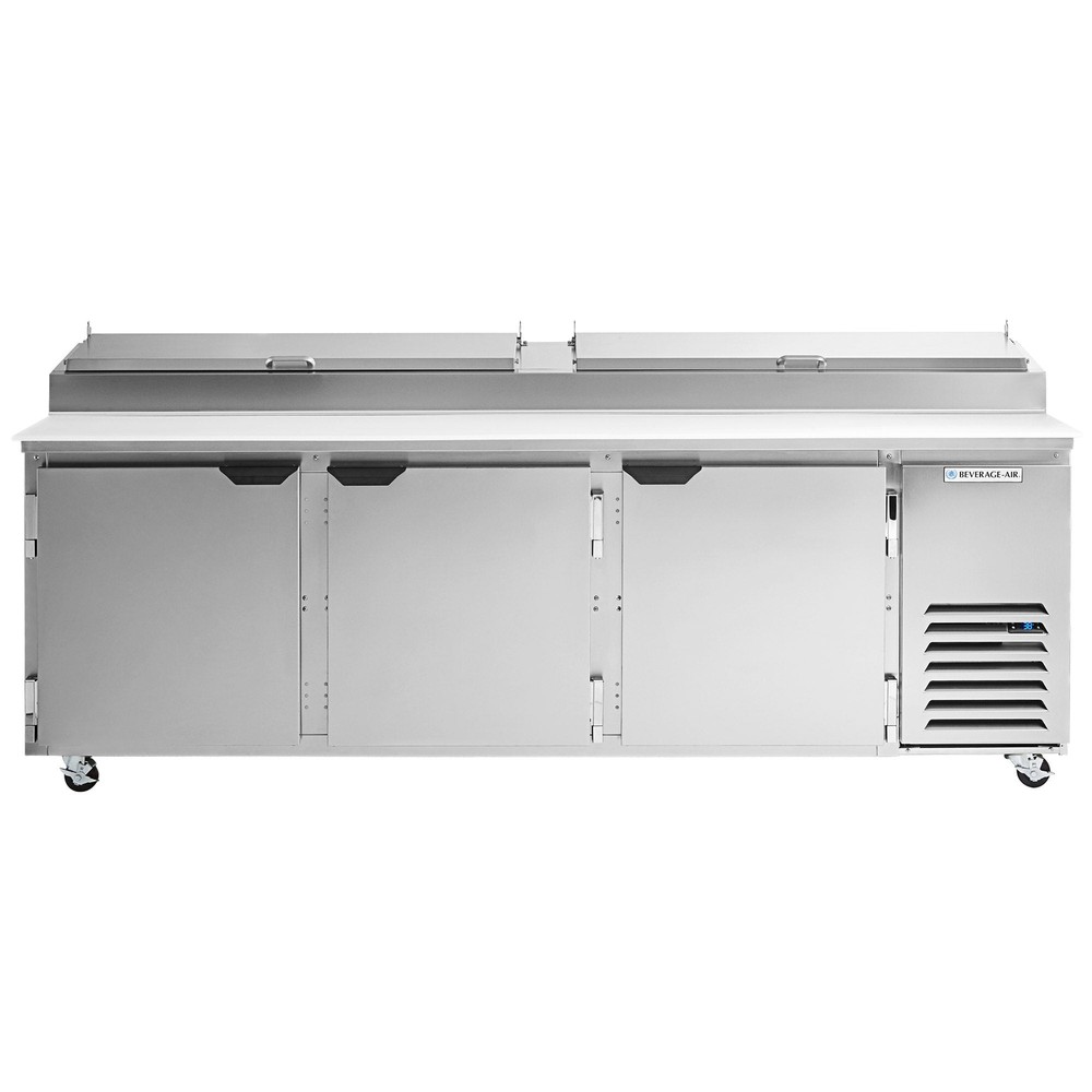 Beverage-Air 93" Three Door Refrigerated Pizza Prep Table
