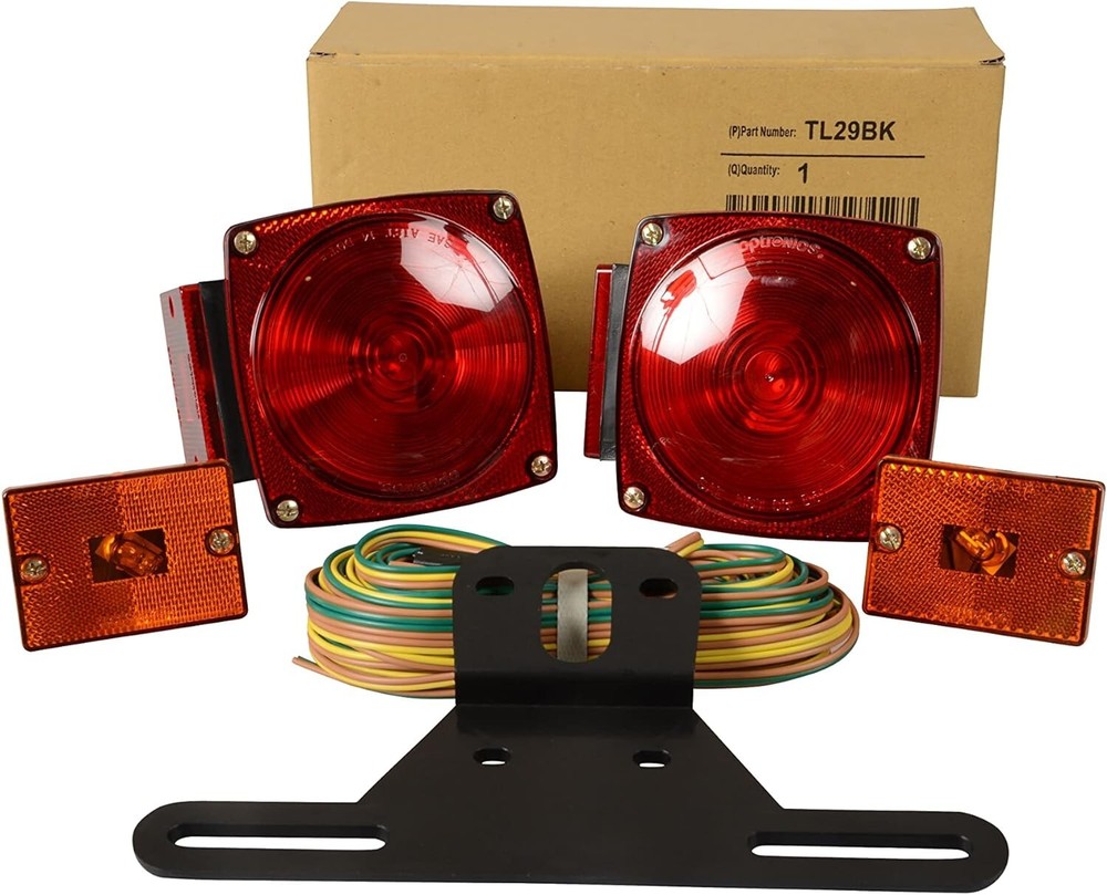 Incadescent  Red Combination Boat trailer Tail Light Kit NEW