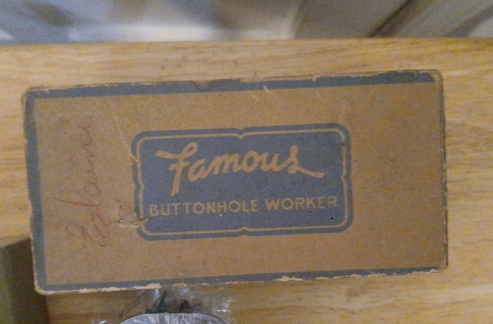 Famous Buttonhole Worker Model G W/ Original Box