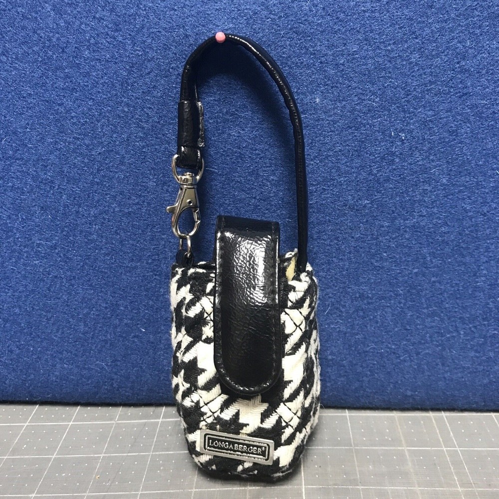 Longaberger Black Houndstooth Flip Phone Case