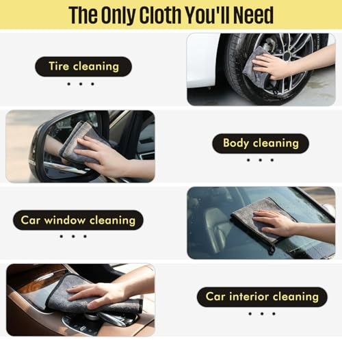4 Pcs Large Car Duster Set Microfiber Dust Cleaning Sets with Extendable