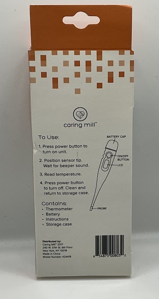 CARING MILL STANDARD DIGITAL THERMOMETER NEW