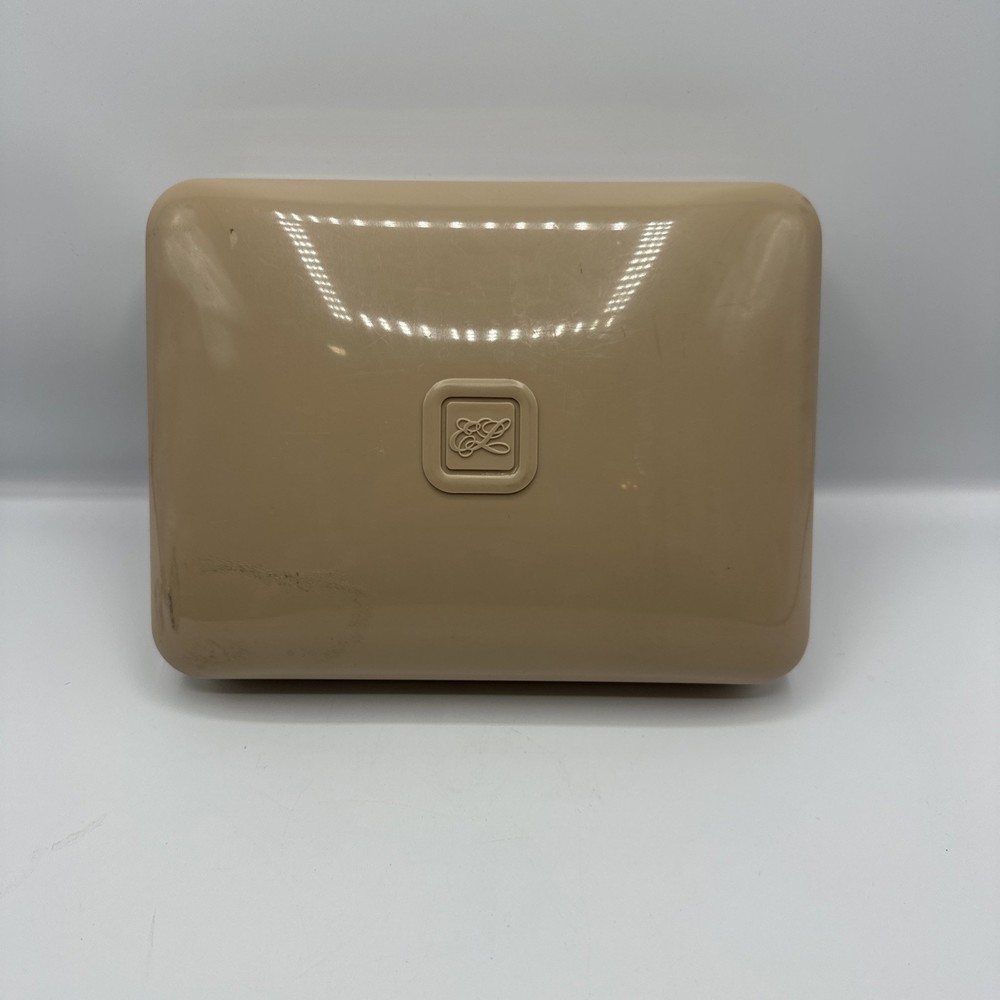 Estee Lauder EL Script Make-up Perfume Plastic Container Case Vintage