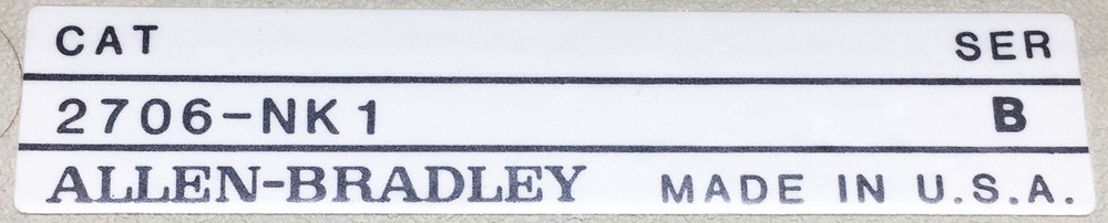Allen-Bradley Keyboard Message Display Accessory 2706-NK1 (Ser.B) NOS