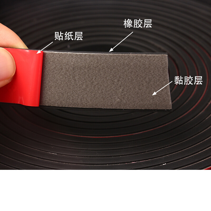 Rubber Strip - Adhesive Backed Roll - Various Widths, Thicknesses & Lengths