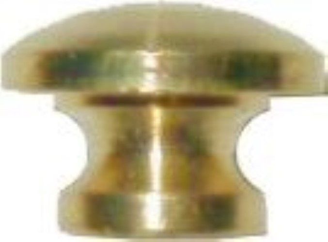 Turned Solid Brass 7/16" Round Brass Knob  antique vintage pull cabinet drawer