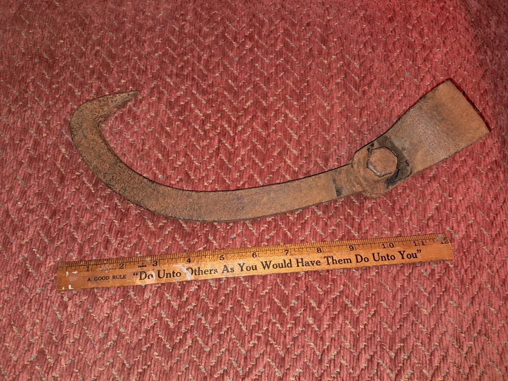 Vintage Logging Cant Hook Head, Lumberjack Rustic Decor Log