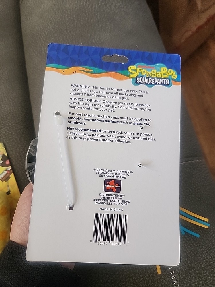 SpongeBob & Patrick Spring Teaser Catnip Cat Toy New