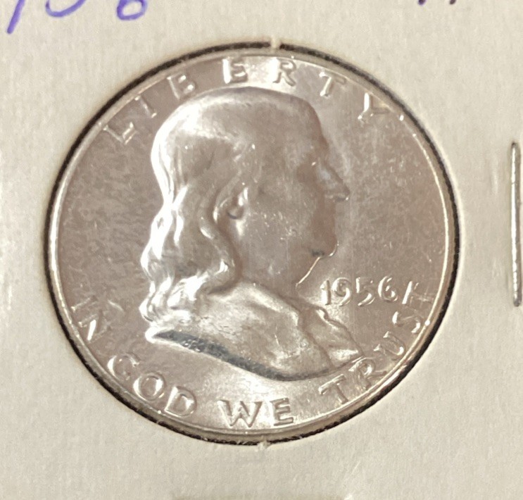 1956 SILVER FRANKLIN HALF DOLLAR Uncirculated