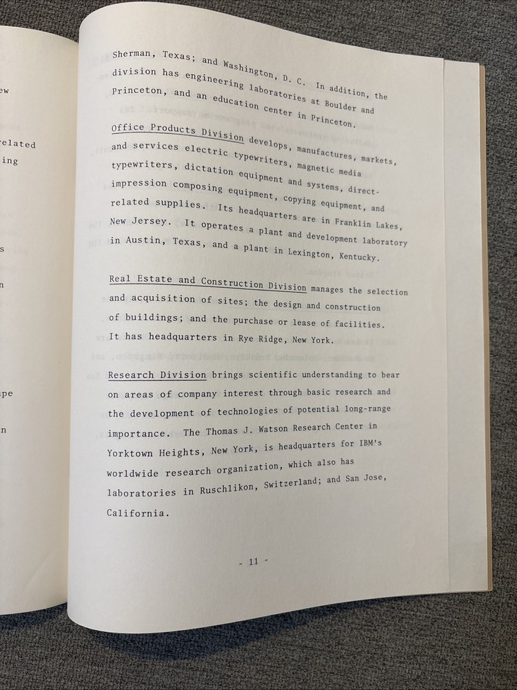 A Profile of IBM 1973