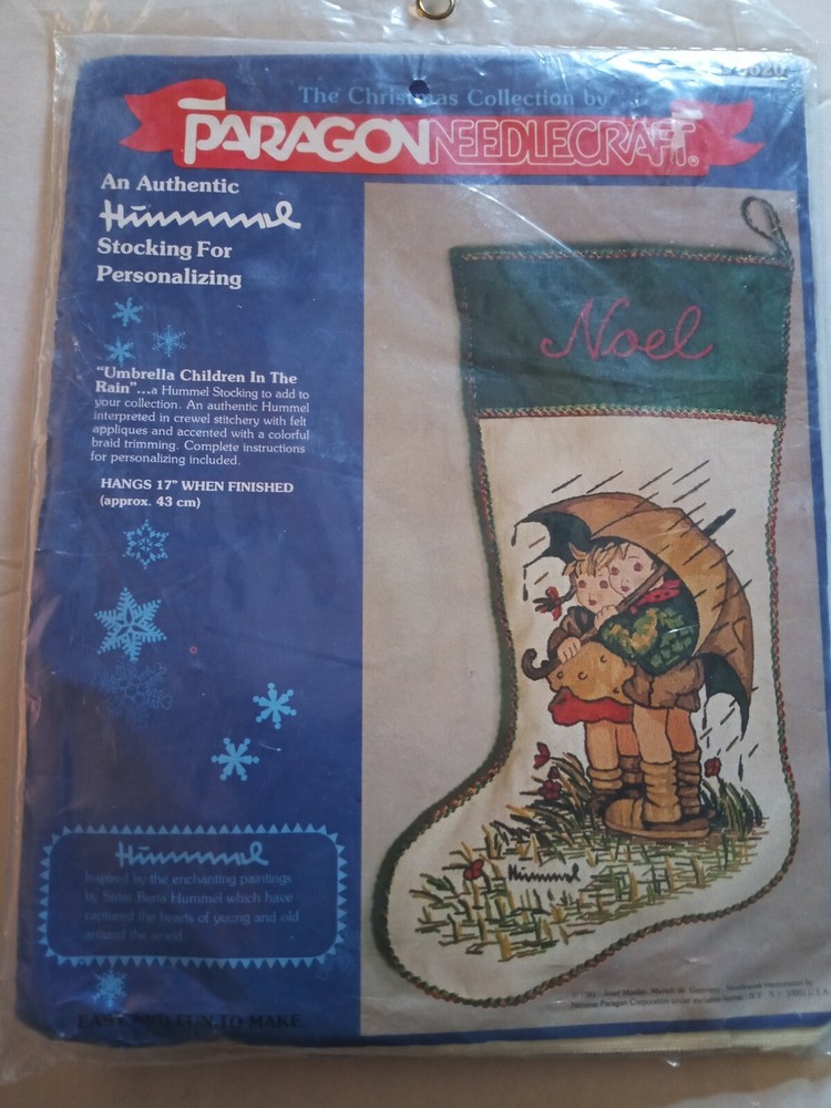 Vintage Paragon Needlework Authentic Hummel Stocking Craft Kit #6620 (25)