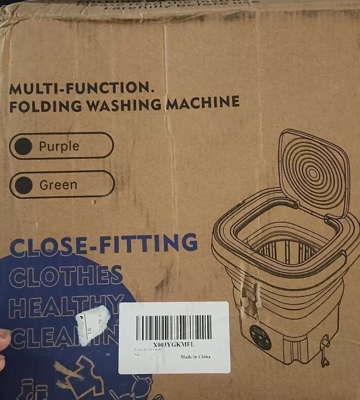 MULTI-FUNCTION FOLDING WASHING MACHINE CLOSE-FITTING MLSC-01 PURPLE 8L