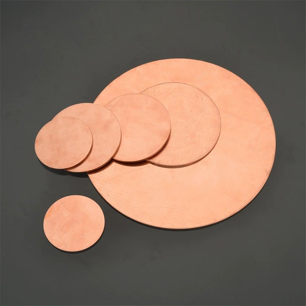 Round Copper Sheet Various Sizes,Various Thickness, T2 99.9% Pure Cu Solid Disc
