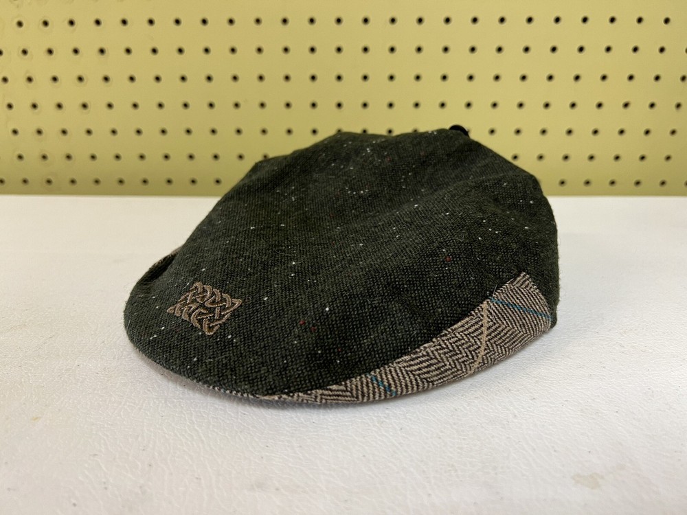 Patrick Francis Patchwork Flat Cap Multi-Tweed Wool Youth Boys Large NWT