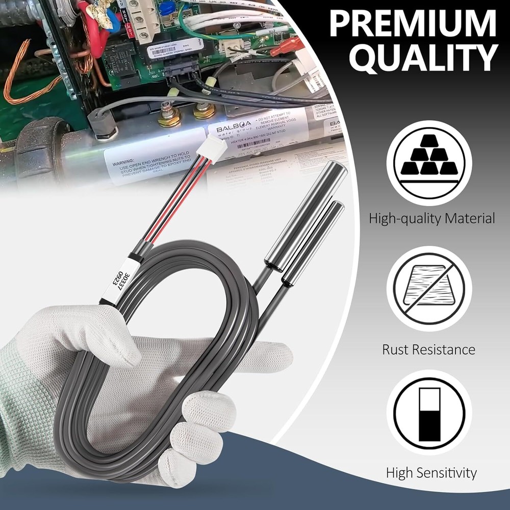 Sensor Assembly 25-175-0337 with Temp and Hi-Limit Sensor Fit for Balboa Systems