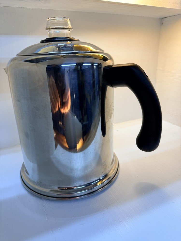 Firmware Stovetop Percolator, Complete Coffee Brewing Assembly