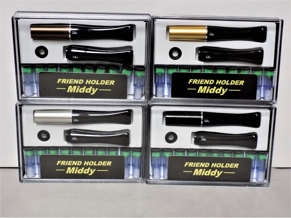 FRIEND CIGARETTE HOLDER MIDDY++ BLACK BLACK TAR NICOTINE DOUBLE FILTER SYSTEM