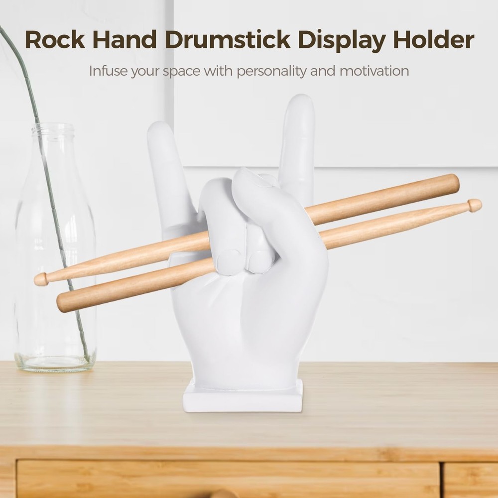 Rock Hand Drumstick Display Holder, Fun Gesture Shaped Drumstick Display Stan...